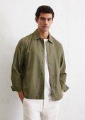 Overshirt made from an organic cotton-linen blend - green