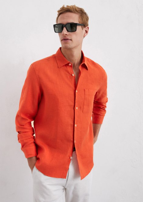 Marc O'Polo Regular overhemd, Heren, oranje, 3xl, 100% Linnen
