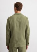 Jacket shaped made from pure linen - brown | Linen