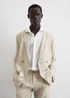 Linen jacket shaped made from pure linen - brown | Linen Linen jacket shaped made from pure linen - brown | Linen