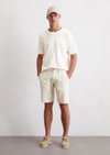 Marc O'Polo Korte broek model Reso regular, Heren, beige, 40, 55% Linnen, 45% Katoen