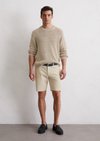 Marc O'Polo Korte broek model Salo slim, Heren, grijs, 38, 97% Katoen, 3% Elasthaan