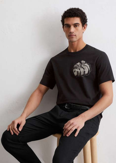Marc O'Polo T-shirt regular, Heren, zwart, L, 100% Katoen