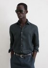 Marc O'Polo Hemd shaped, Herren, blau, Gr. l, 100% Leinen