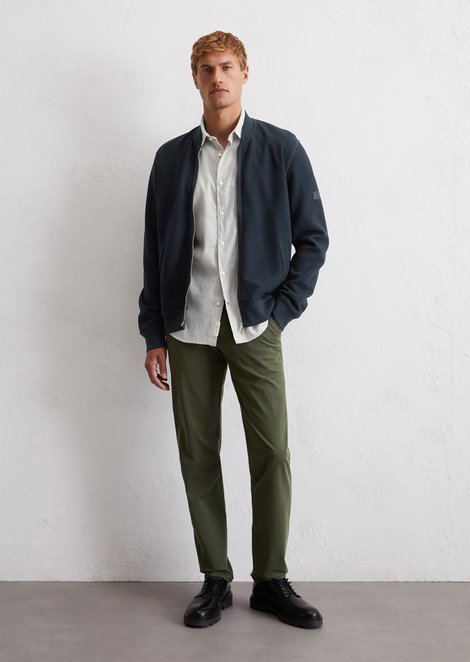 Marc O'Polo Chino model Osby taps toelopend, Heren, groen, 34/30, 97% Katoen, 3% Elasthaan