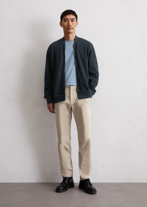 Marc O'Polo Chino model Osby taps toelopend, Heren, grijs, 32/30, 97% Katoen, 3% Elasthaan