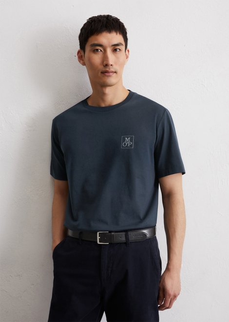 Marc O'Polo T-shirt regular, Heren, blauw, S, 100% Katoen