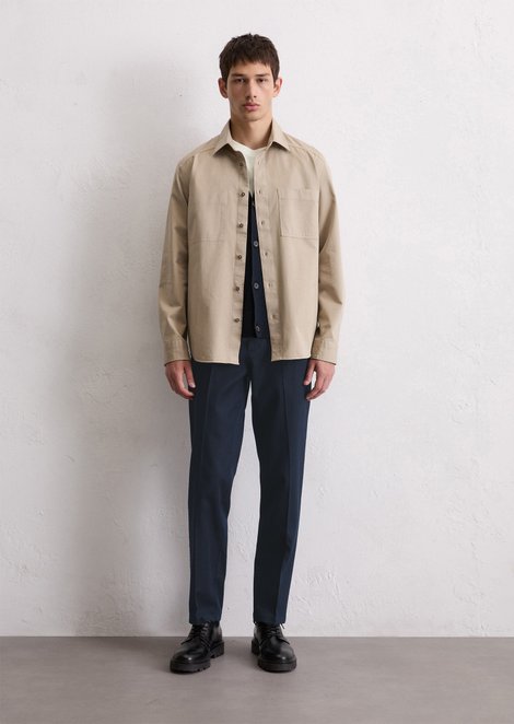 Marc O'Polo Chino model Osby taps toelopend, Heren, blauw, 32/32, 58% Katoen, 40% Lyocell, 2% Elasthaan