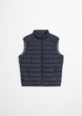 ジャケット・アウター klee Wrap ribbon quilted vest Carrington Quilted Wrap Vest — Blue Toile
