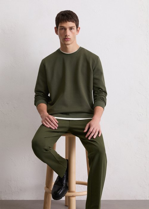 Sweat Femme F&F Vert - Taille UK 10 - Mélange Coton - New York - Occasion Bon état