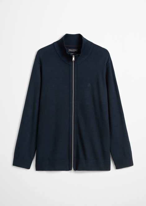 Marc O'Polo Zipper-Trainingsjacke, Herren, blau, Gr. 5xl, 100% Baumwolle