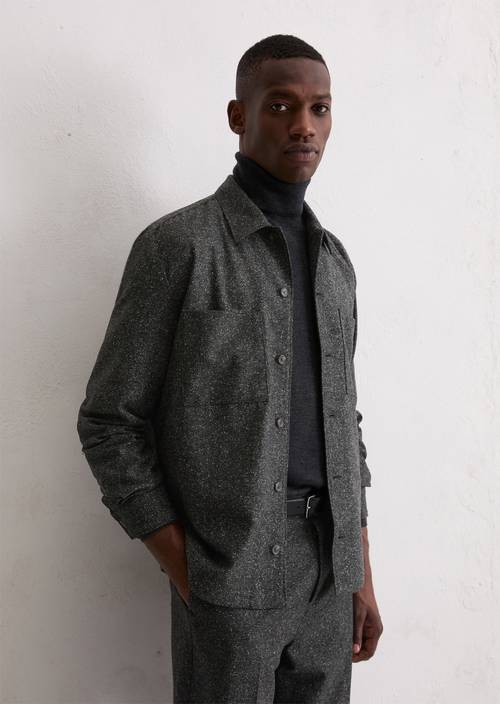 Overshirt multi/ broken graphite in front view