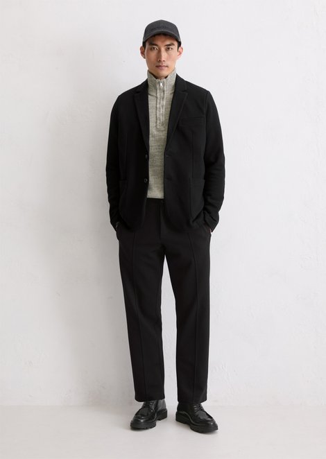 Marc O'Polo Relaxte jersey broek, Heren, zwart, Xs, 80% Katoen, 18% Polyester, 2% Elasthaan
