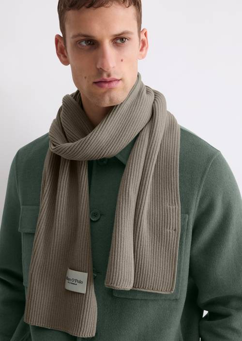Knitted scarf made from pure organic cotton gray Scarfs MARC