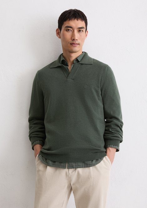 Marc O'Polo Pullover regular, Herren, grün, Gr. s, 54% Baumwolle, 29% Schurwolle, 17% Polyamid