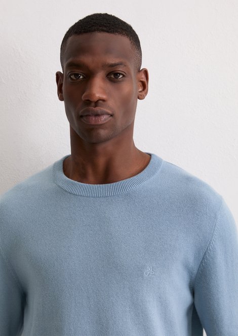 Marc O'Polo Pullover regular, Herren, blau, Gr. l, 54% Baumwolle, 29% Schurwolle, 17% Polyamid