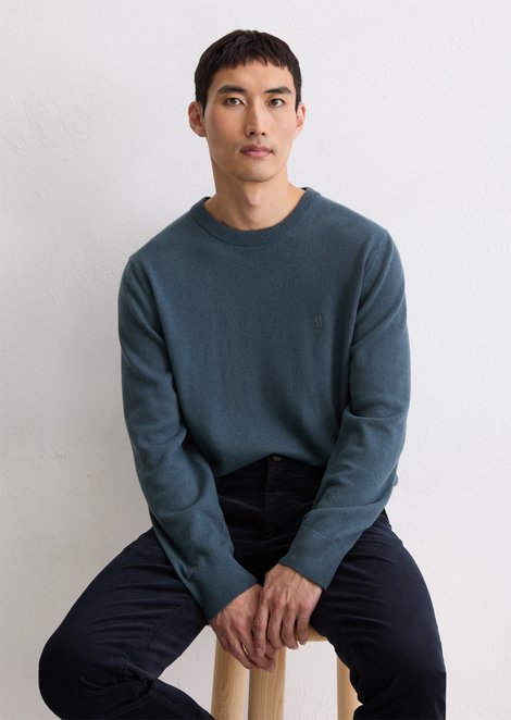 Marc O'Polo Pullover regular, Herren, blau, Gr. 3xl, 54% Baumwolle, 29% Schurwolle, 17% Polyamid