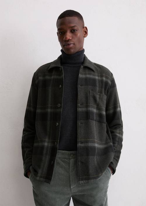 Overshirt multi/ dark grey melange in front view