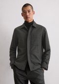 【極美品】HUMAN MADE WOOL OVERSHIRT L 黒グレー Overshirt made from soft tech wool - black | Overshirts | MARC O'POLO