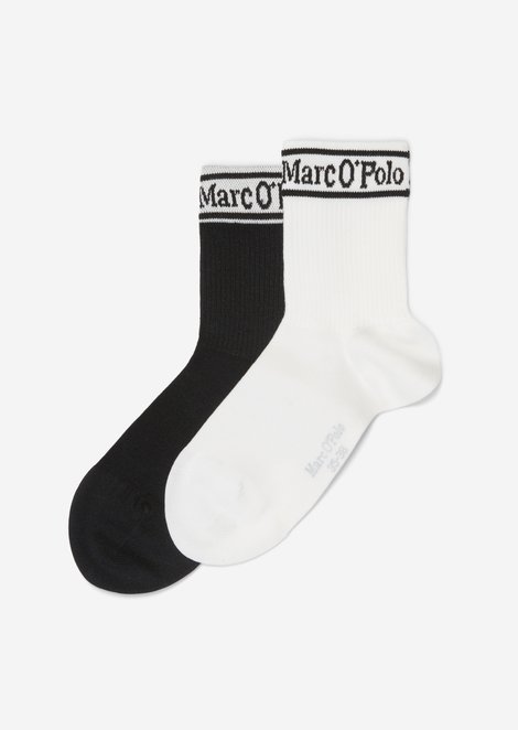 Marc O'Polo Sportieve kwart sokken, Dames, zwart, 39-42, 60% Lyocell, 26% Polyamide, 11% Polyester, 3% Elasthaan