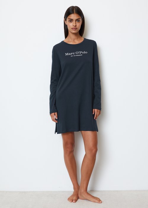 Long-sleeved lounge shirt — Dark Navy Q898