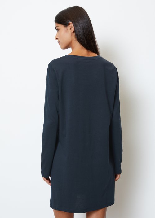 Long-sleeved lounge shirt — Dark Navy Q898