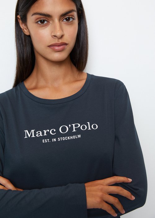 Long-sleeved lounge shirt — Dark Navy Q898