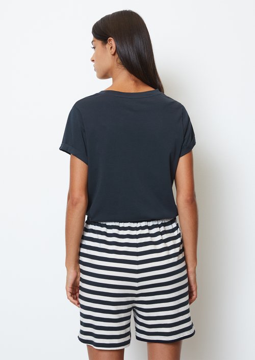 Lounge pyjama set — Navy/Dark Navy Stripe