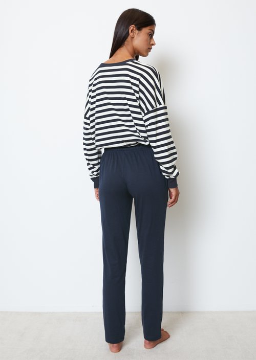 Lounge pyjama set — Navy Stripe
