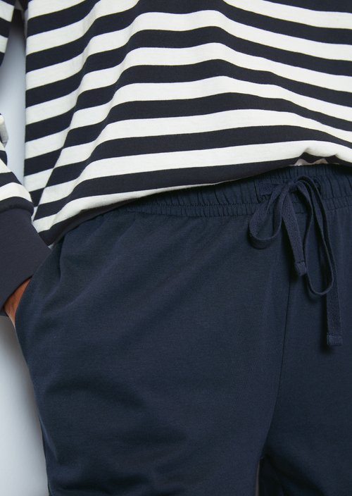 Lounge pyjama set — Navy Stripe