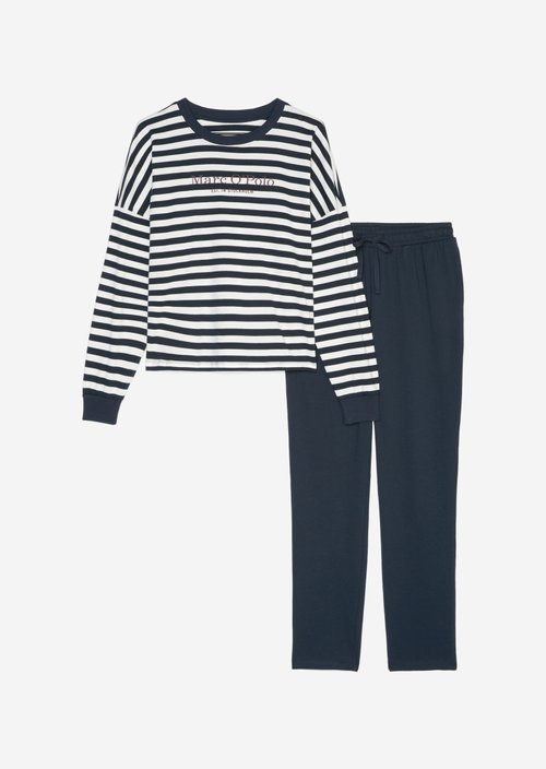 Lounge pyjama set — Navy Stripe