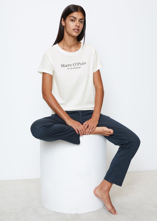 Short-sleeved lounge shirt — White Cotton Q152