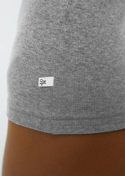 Fijne geribde tanktop slank Nordic Grey Mel. - Product afbeelding 2