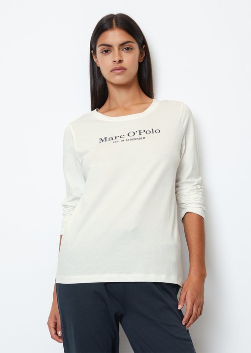 Long-sleeved lounge shirt — White Cotton Q152