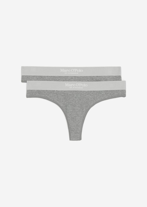 Fine rib thong — Nordic Grey Mel.