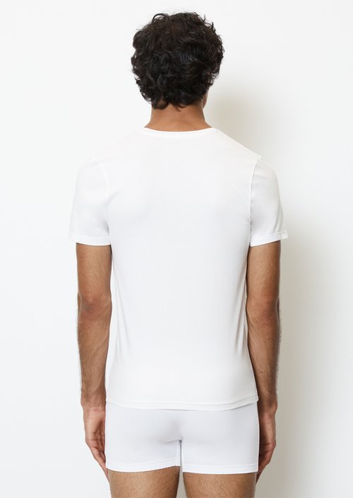 Lounge t-shirt with round neckline — White