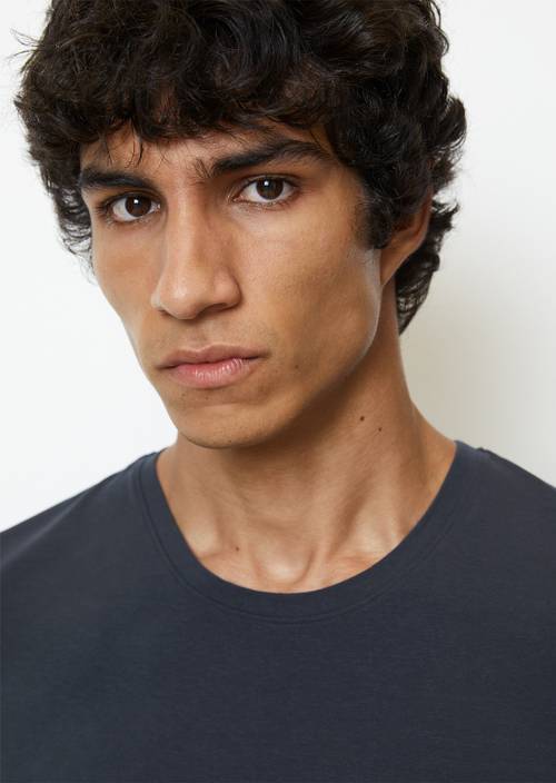 Camiseta Lounge con escote redondo Dark Navy Q898 - Imagen del producto 2