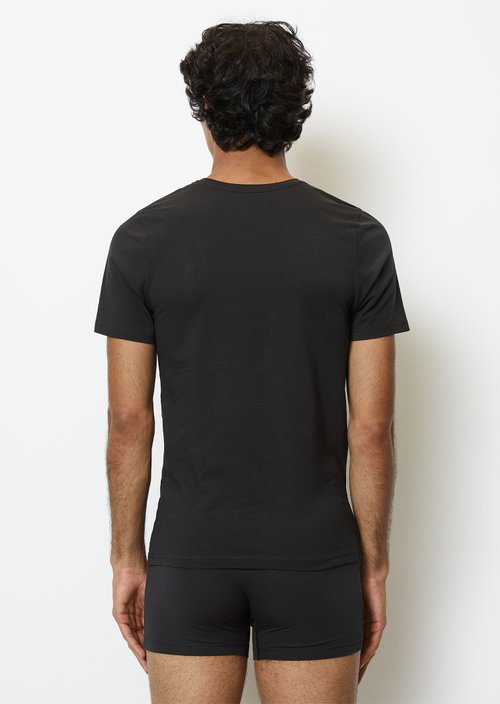 Lounge t-shirt with round neckline — Black