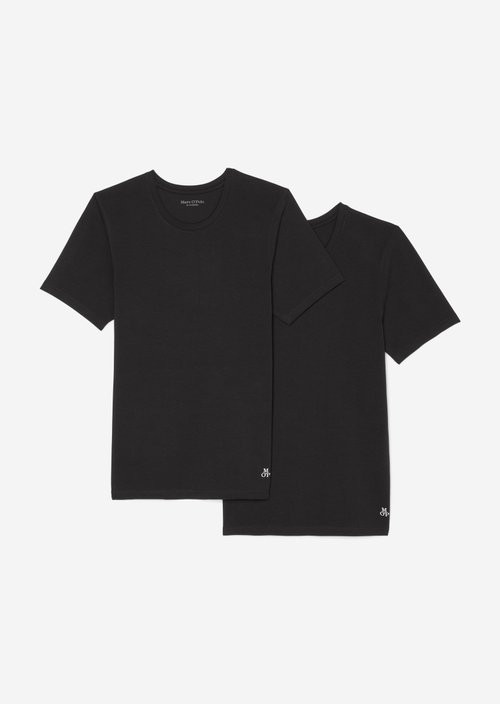 Lounge t-shirt with round neckline — Black
