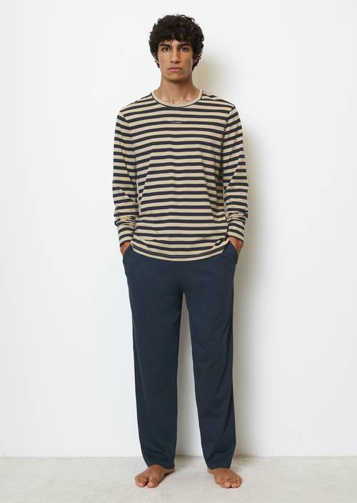 Loungeset Cream/Navy Stripe - Product afbeelding 1