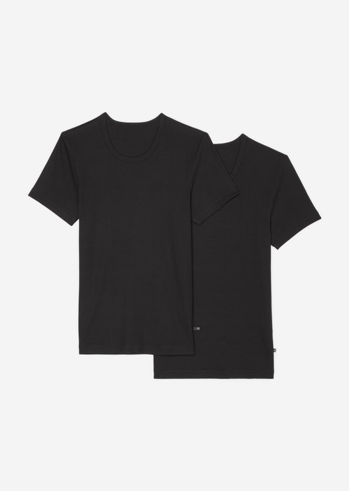 23Q3M00150 2-Pack Crew Neck Shirts — Black