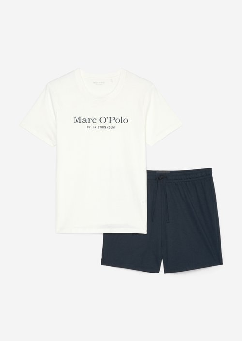 Lounge set — White/Dark Navy Q514