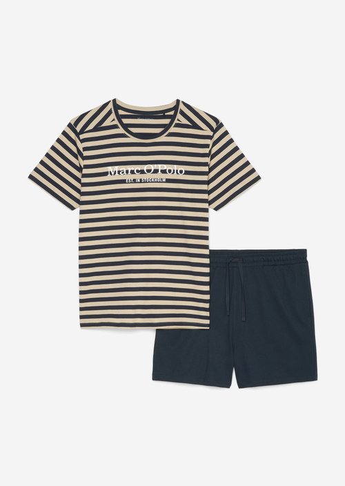 Lounge set — Cream/Navy Stripe