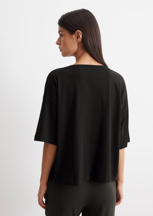 Lounge cropped top — Black