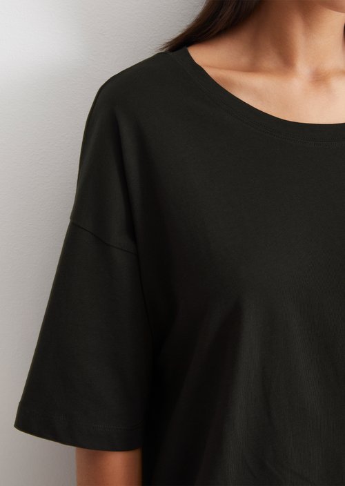 Lounge cropped top — Black
