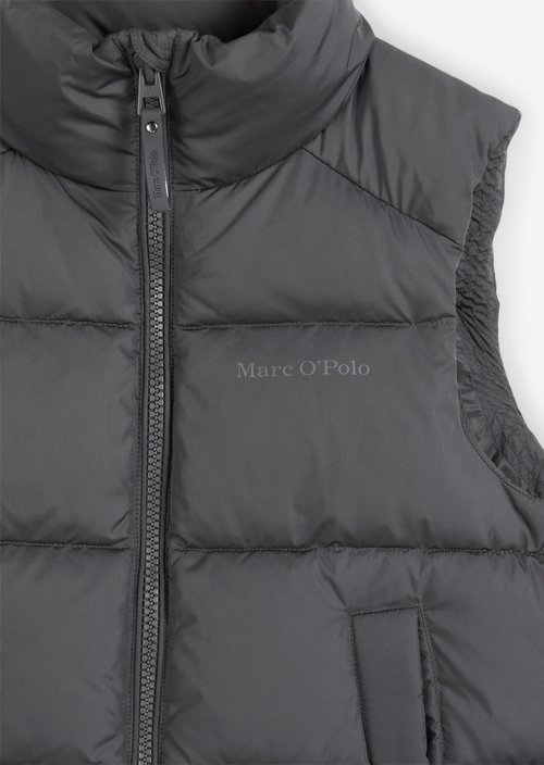 TEENS-GIRLS quilted vest — Mid Grey Denim