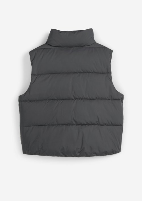 TEENS-GIRLS quilted vest — Mid Grey Denim
