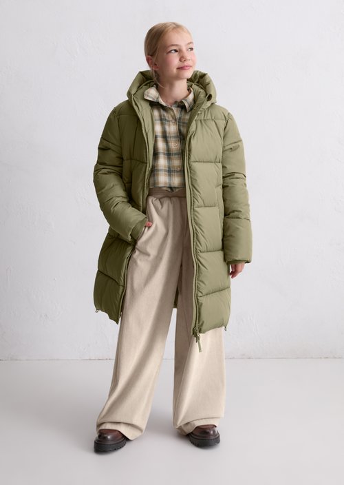 TEENS-GIRLS quilted coat — Sage