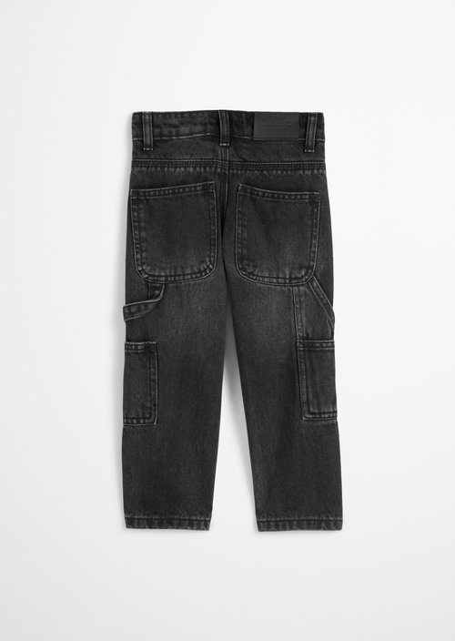 KIDS-BOYS cargo jeans — black