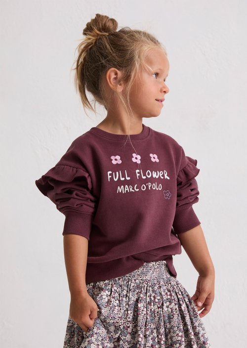 KIDS-GIRLS sweatshirt — Aubergine Red
